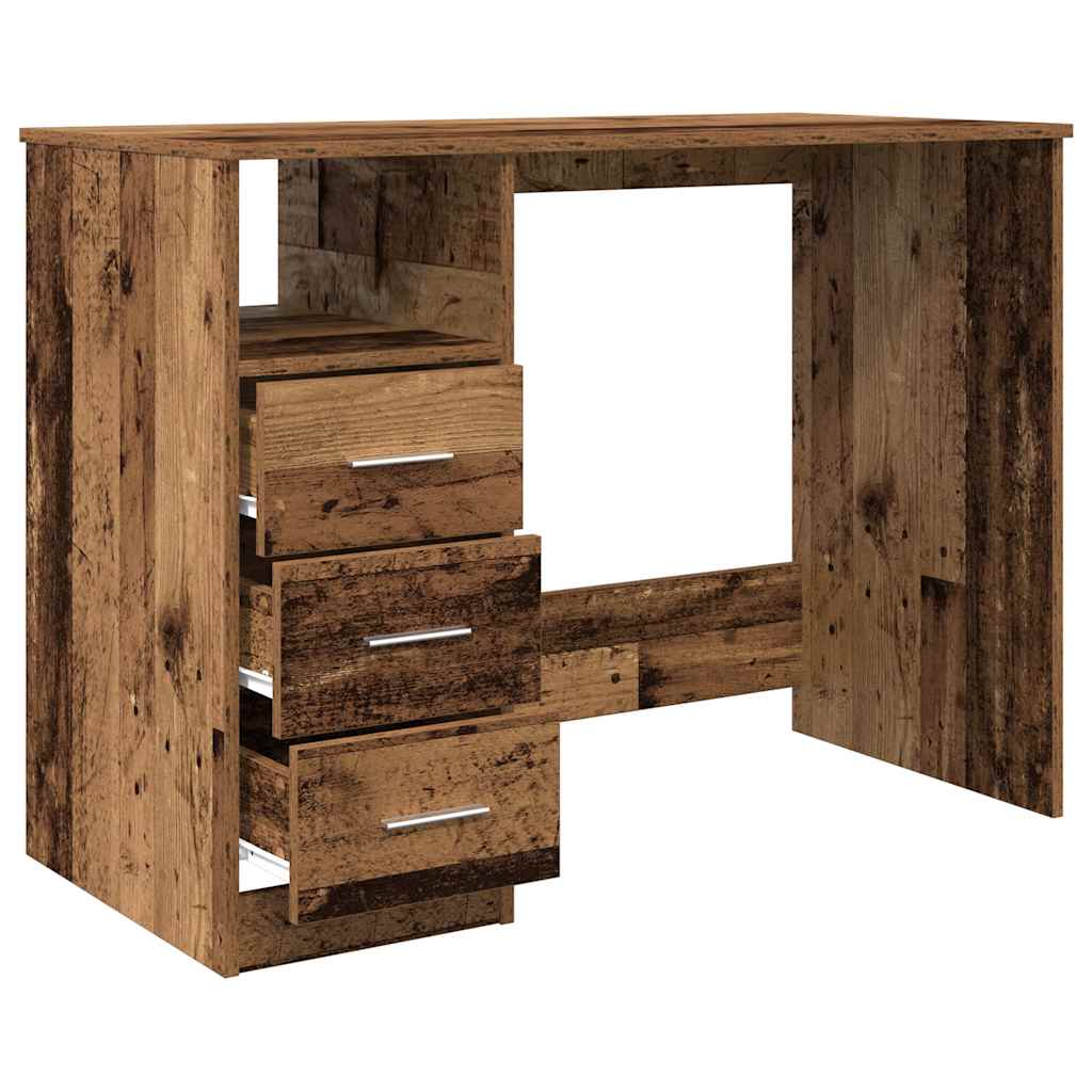 vidaXL Biurko, stare drewno, 102x50x76 cm, materiał drewnopochodny