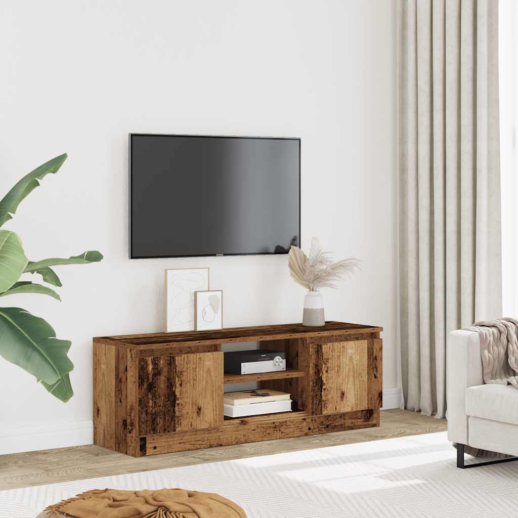 vidaXL Szafka TV, stare drewno, 102x30x36 cm, materiał drewnopochodny