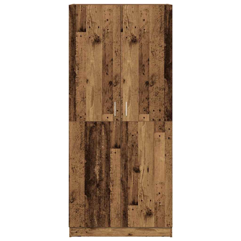 vidaXL Szafa, stare drewno, 80x52x180 cm, materiał drewnopochodny