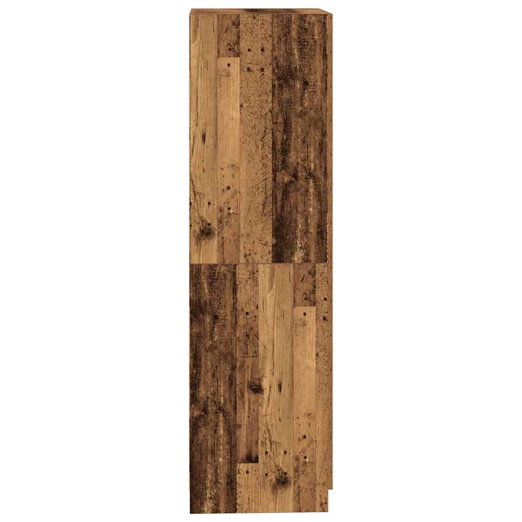 vidaXL Szafa, stare drewno, 80x52x180 cm, materiał drewnopochodny