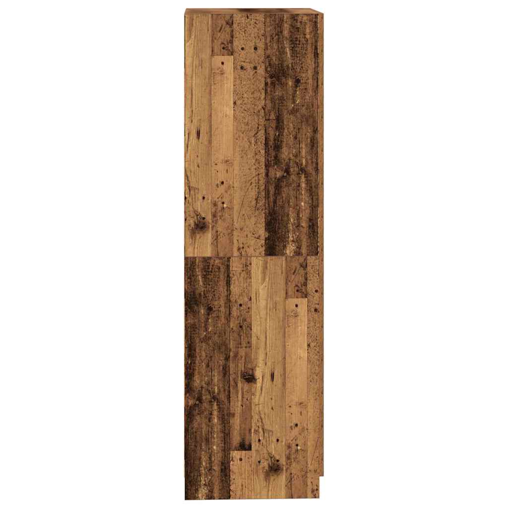 vidaXL Szafa, stare drewno, 90x52x200 cm, materiał drewnopochodny