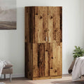 vidaXL Szafa, stare drewno, 90x52x200 cm, materiał drewnopochodny
