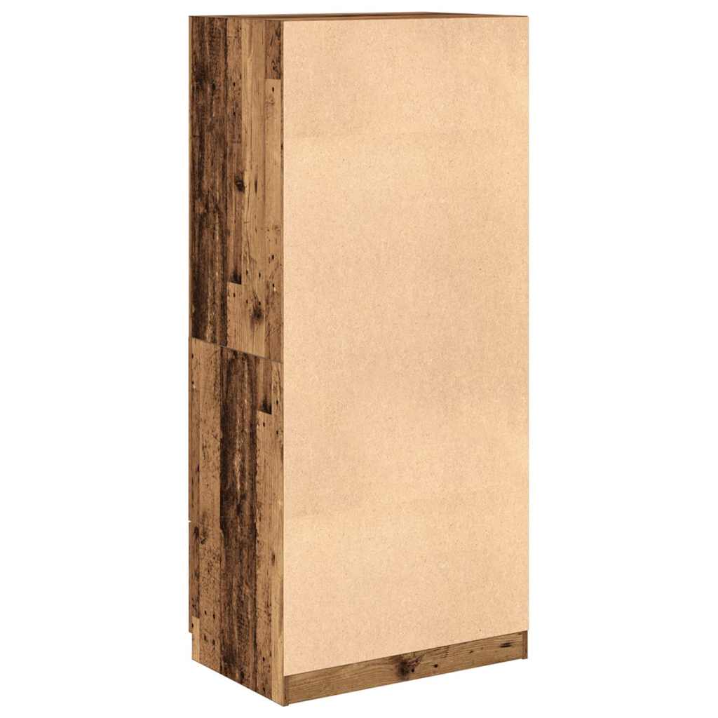 vidaXL Szafa, stare drewno, 80x52x180 cm, materiał drewnopochodny