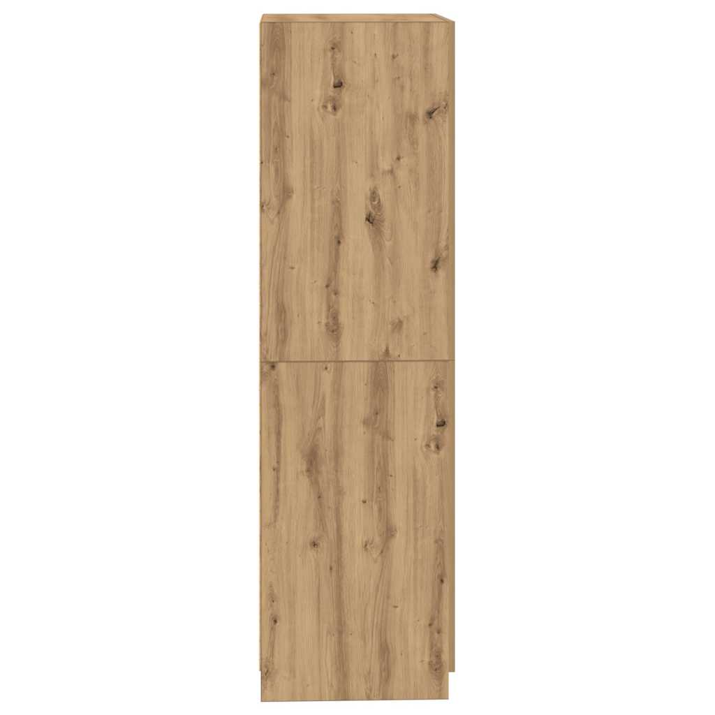 vidaXL Szafa, dąb artisan, 80x52x180 cm, materiał drewnopochodny
