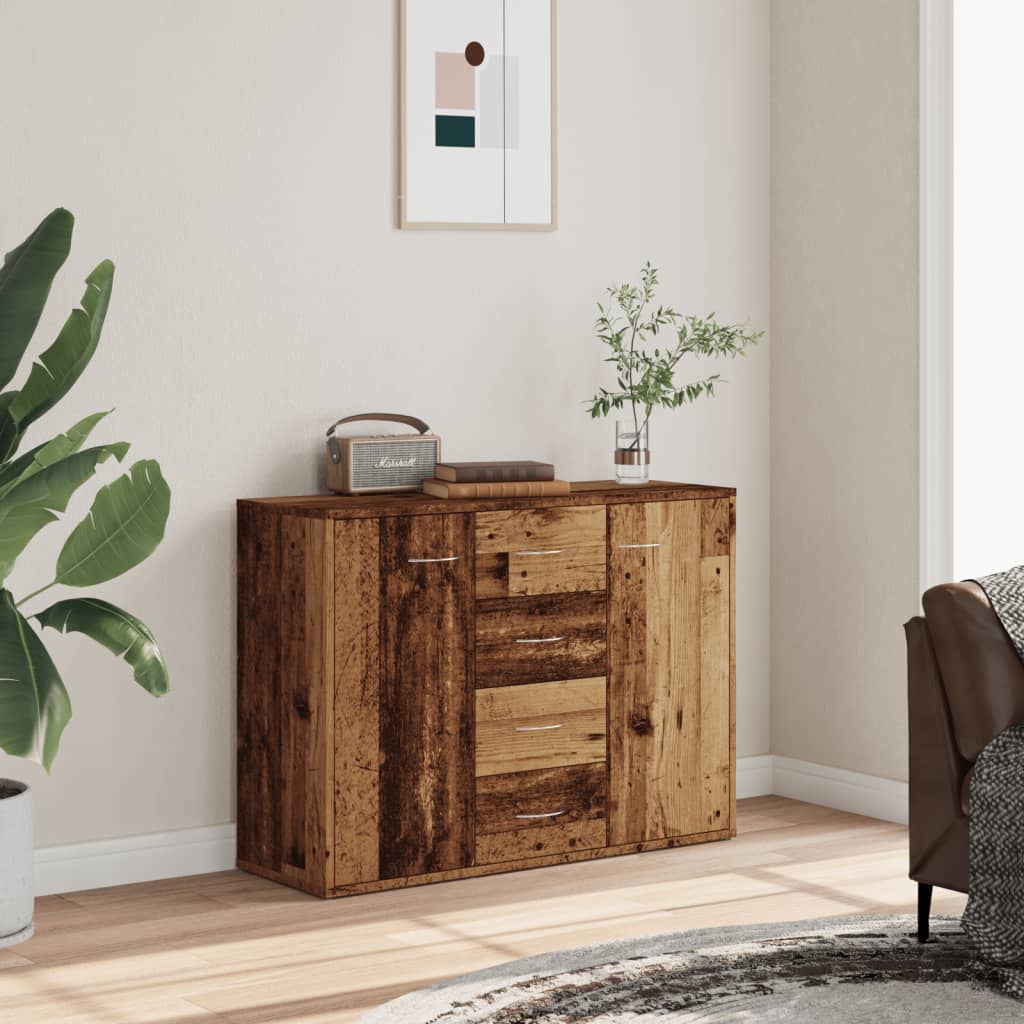 vidaXL Szafka, stare drewno, 88x30x64 cm, materiał drewnopochodny