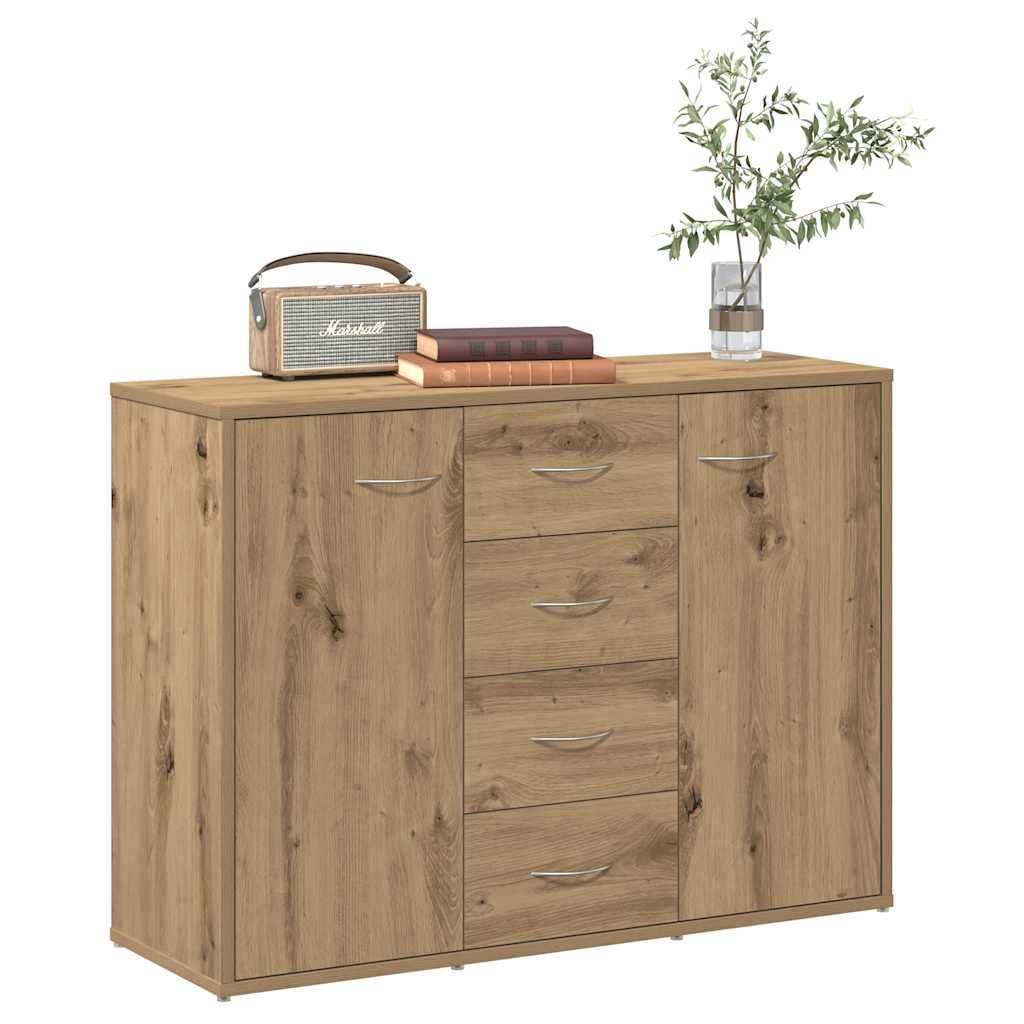 vidaXL Komoda, dąb artisan, 88x30x64 cm, materiał drewnopochodny