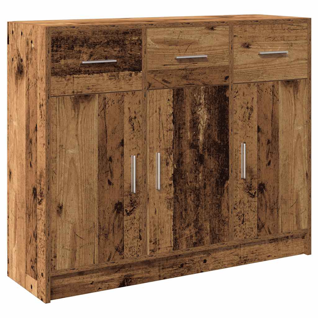 vidaXL Szafka, stare drewno, 91x28x75 cm, materiał drewnopochodny