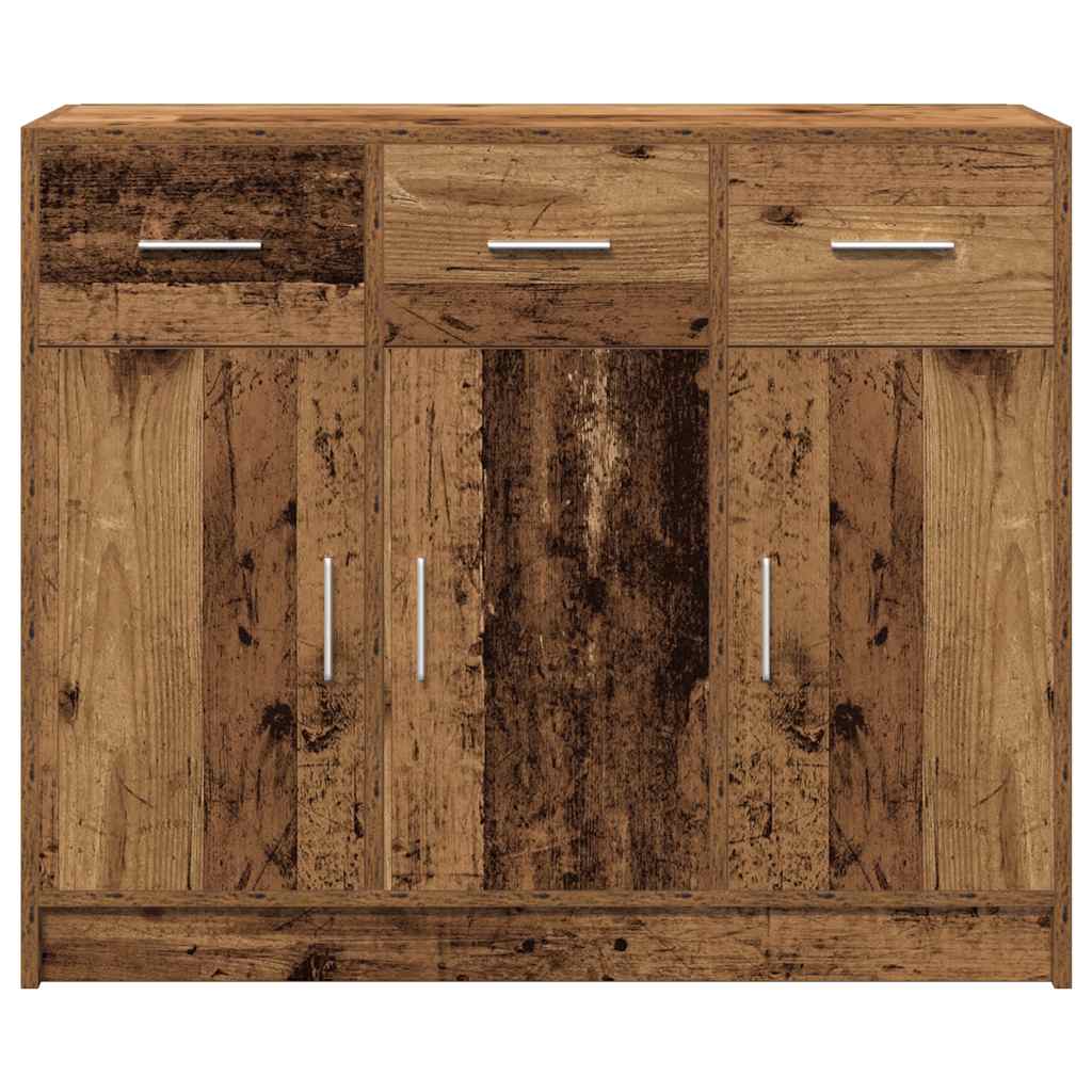 vidaXL Szafka, stare drewno, 91x28x75 cm, materiał drewnopochodny