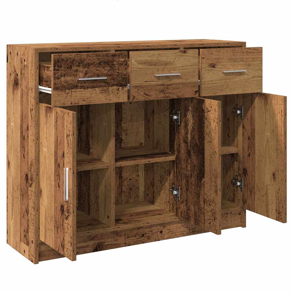 vidaXL Szafka, stare drewno, 91x28x75 cm, materiał drewnopochodny