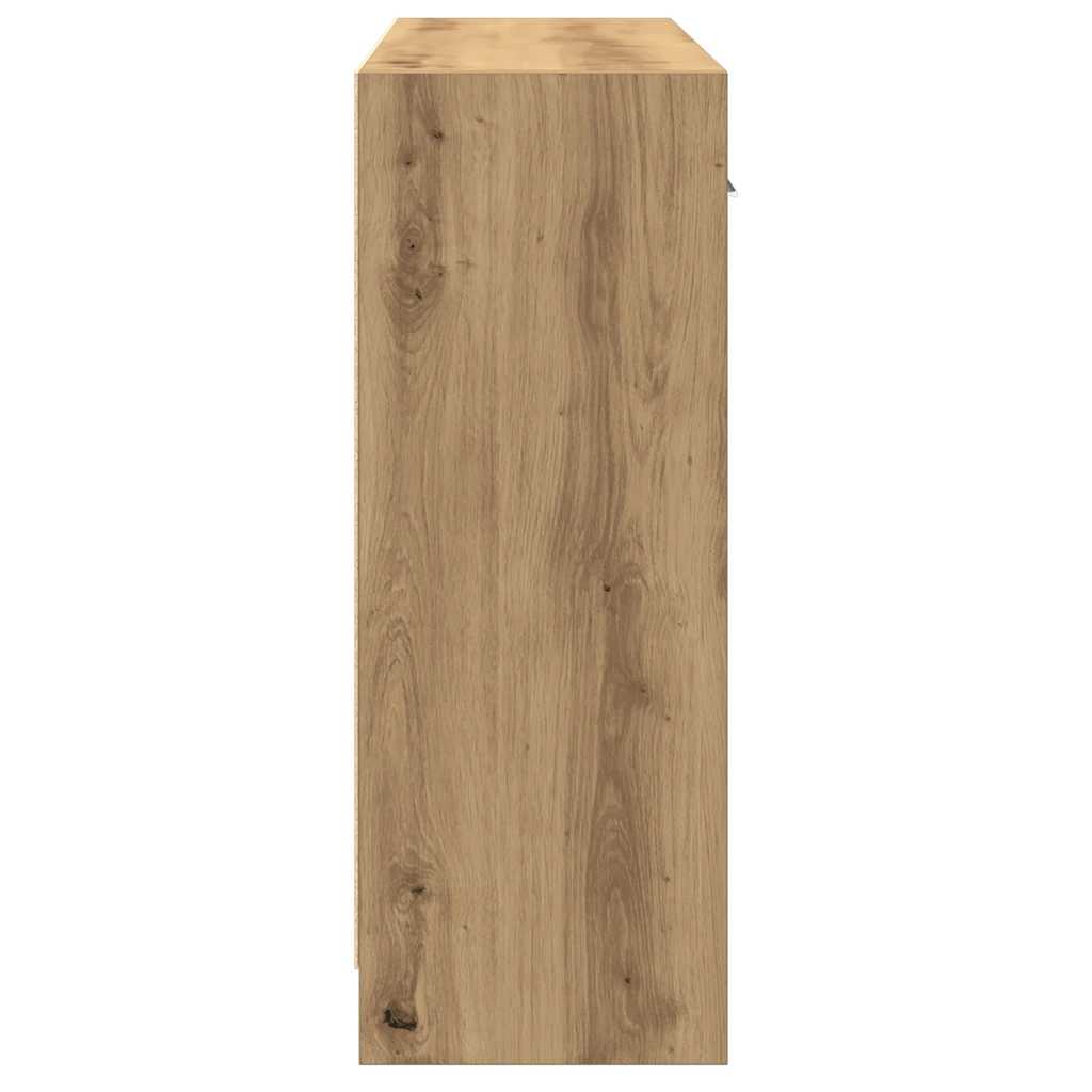 vidaXL Szafka, dąb artisan, 91x28x75 cm, materiał drewnopochodny