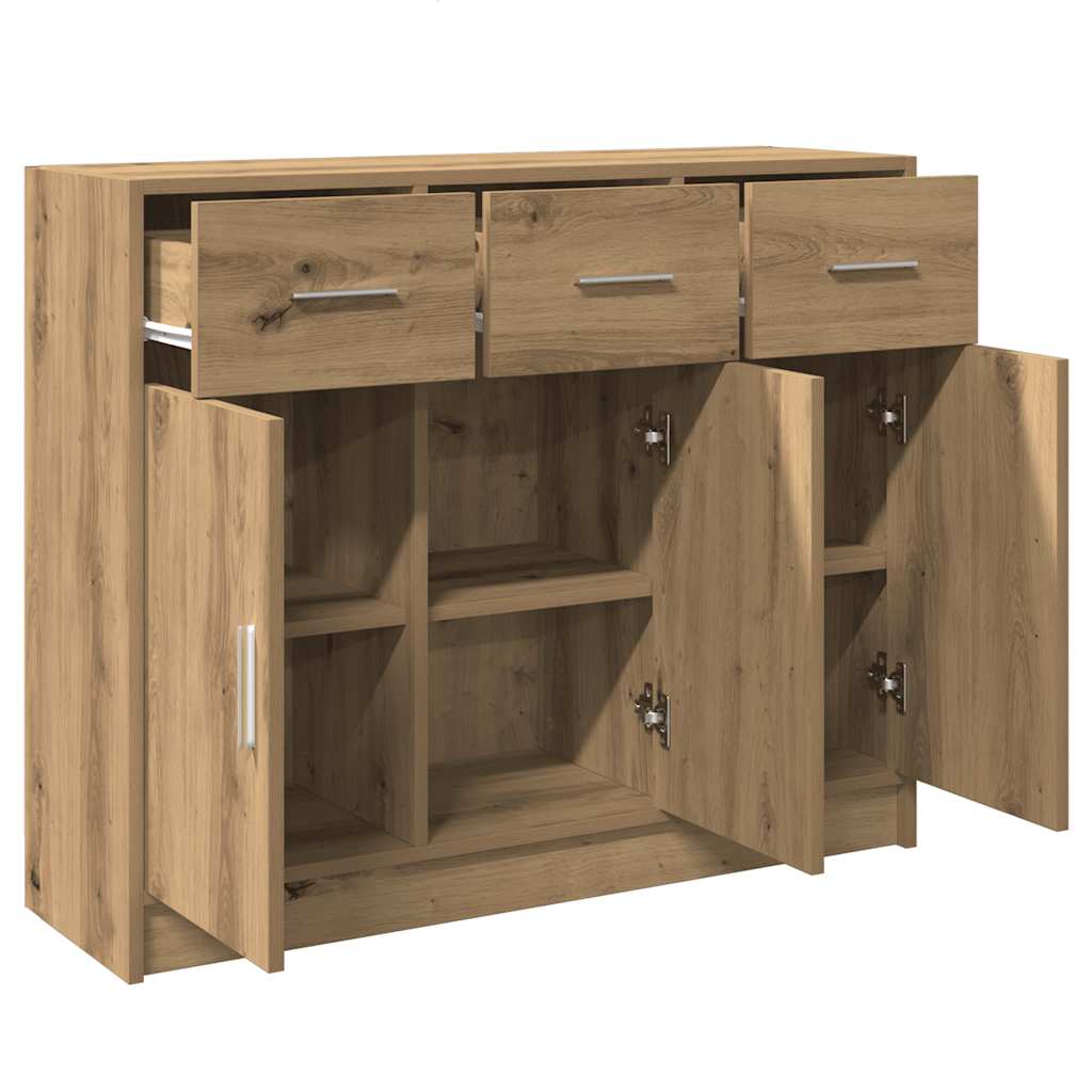vidaXL Szafka, dąb artisan, 91x28x75 cm, materiał drewnopochodny