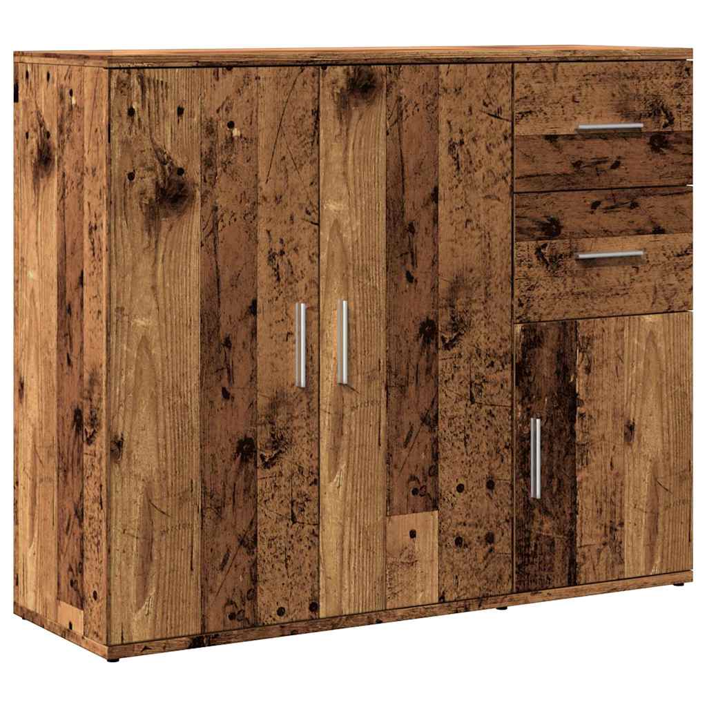 vidaXL Szafka, stare drewno, 91x29,5x75 cm, materiał drewnopochodny