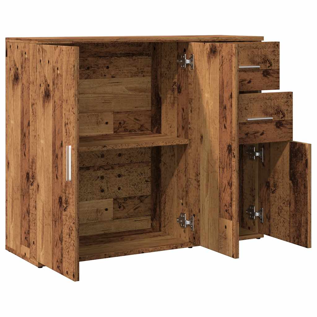 vidaXL Szafka, stare drewno, 91x29,5x75 cm, materiał drewnopochodny