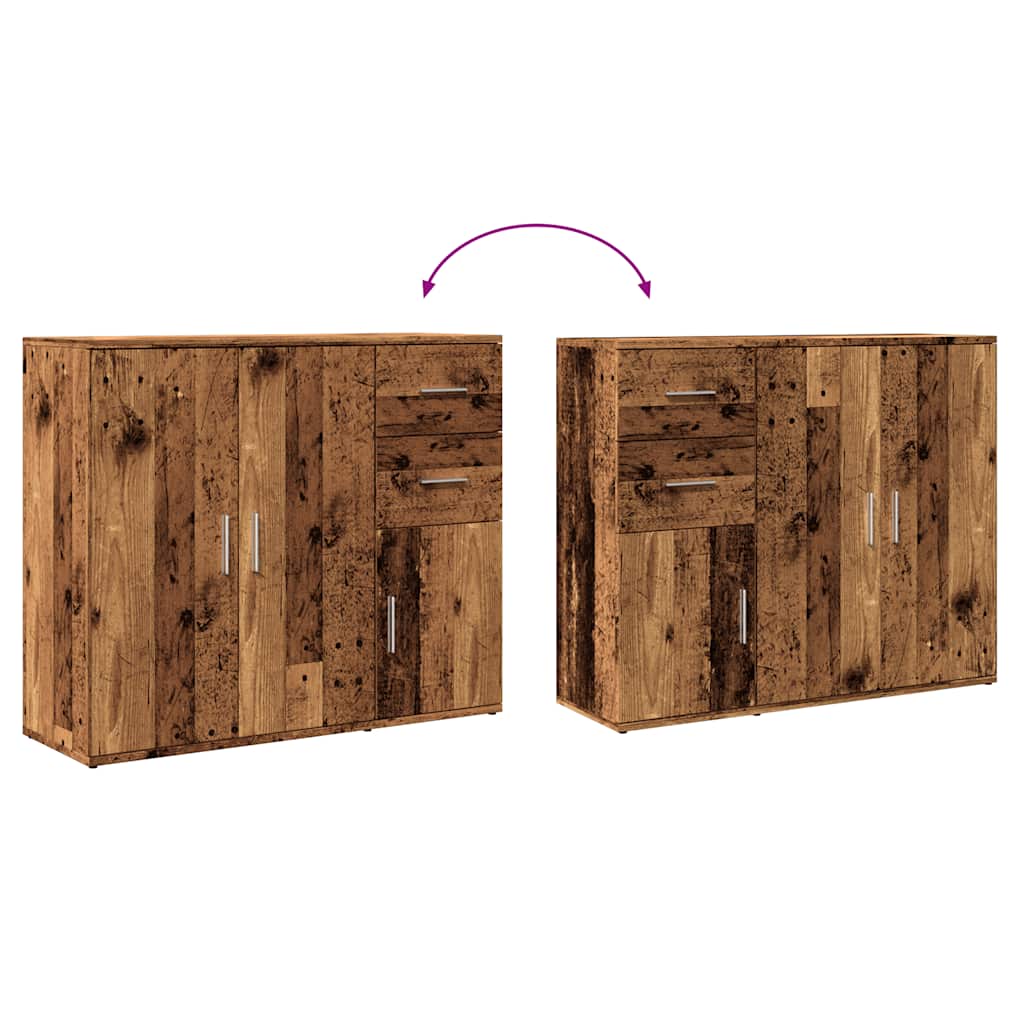 vidaXL Szafka, stare drewno, 91x29,5x75 cm, materiał drewnopochodny