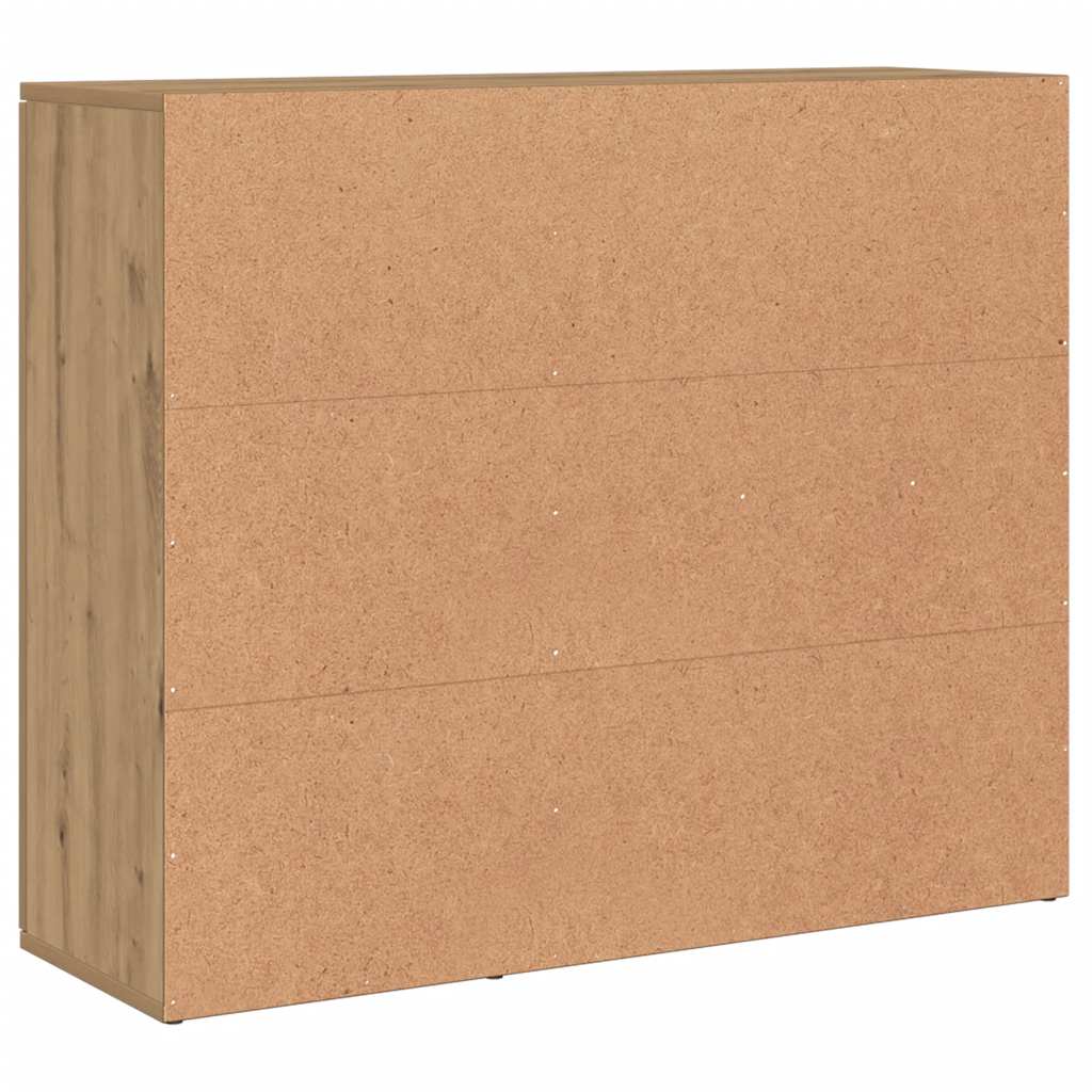 vidaXL Komoda Artisan Oak 91x29,5x75 cm Drewno konstrukcyjne