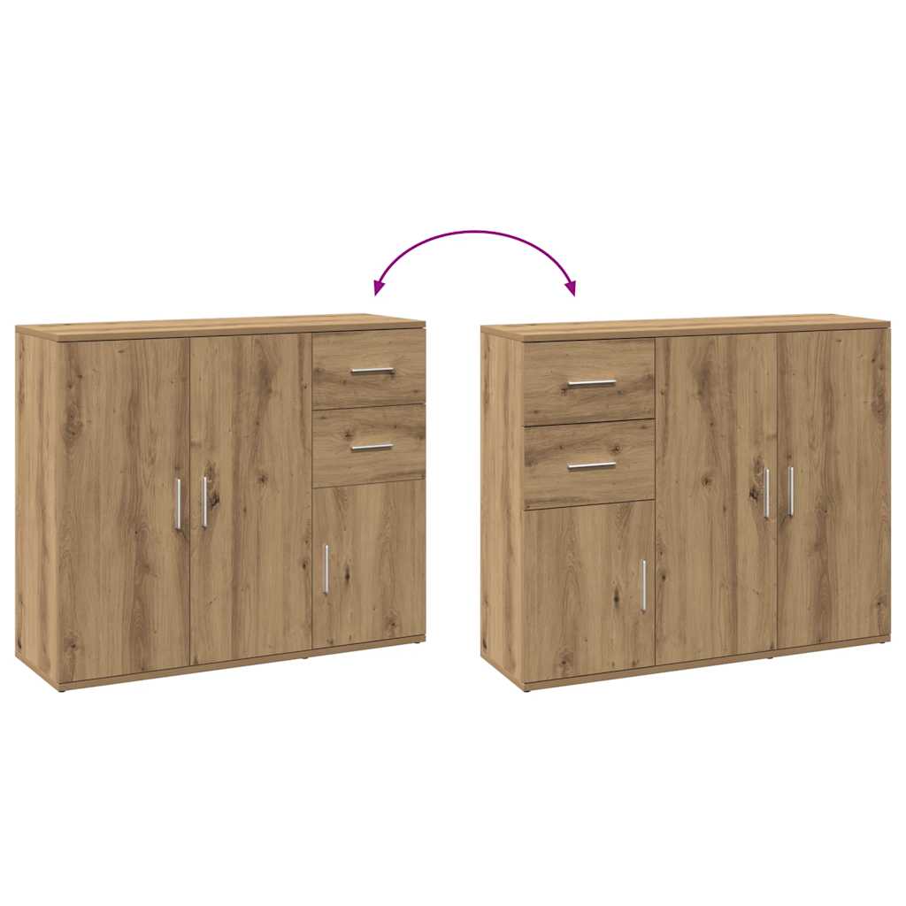 vidaXL Komoda Artisan Oak 91x29,5x75 cm Drewno konstrukcyjne