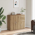 vidaXL Komoda Artisan Oak 91x29,5x75 cm Drewno konstrukcyjne