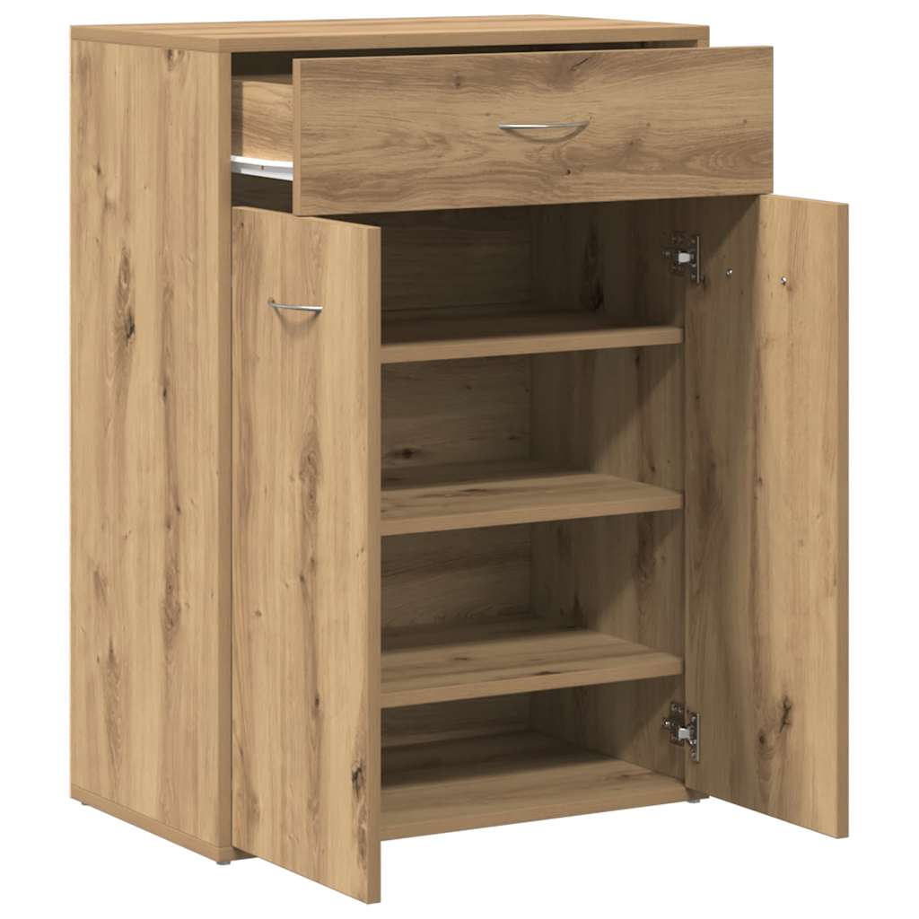 vidaXL Szafka na buty, dąb artisan 60x35x84cm materiał drewnopochodny