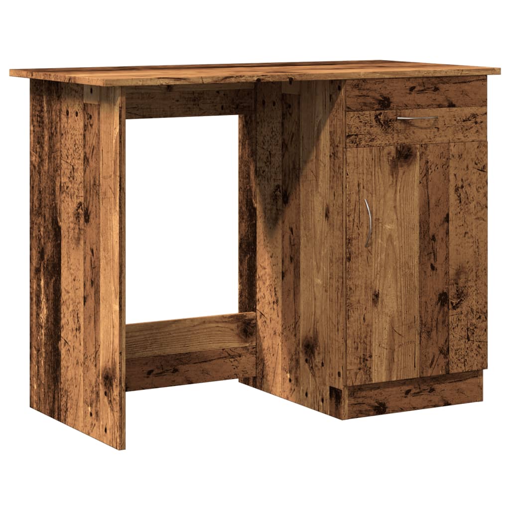 vidaXL Biurko, stare drewno, 100x50x76 cm, materiał drewnopochodny