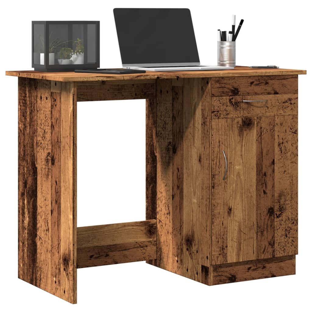vidaXL Biurko, stare drewno, 100x50x76 cm, materiał drewnopochodny