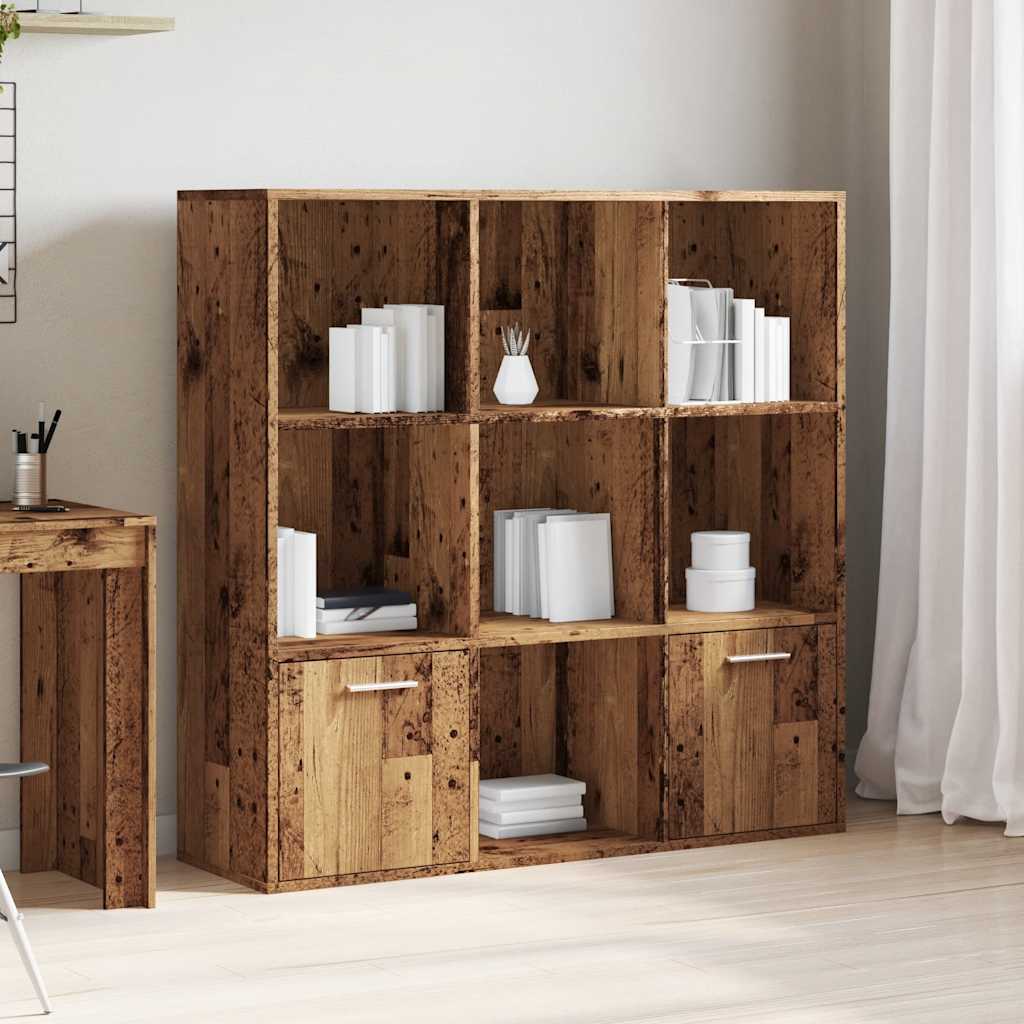 vidaXL Regał, stare drewno, 98x29x97,5 cm, materiał drewnopochodny