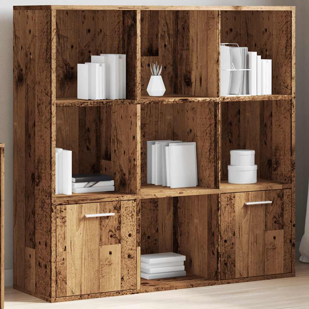 vidaXL Regał, stare drewno, 98x29x97,5 cm, materiał drewnopochodny