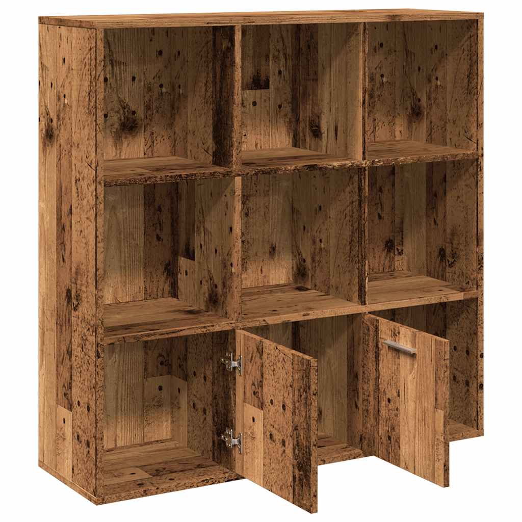 vidaXL Regał, stare drewno, 98x29x97,5 cm, materiał drewnopochodny