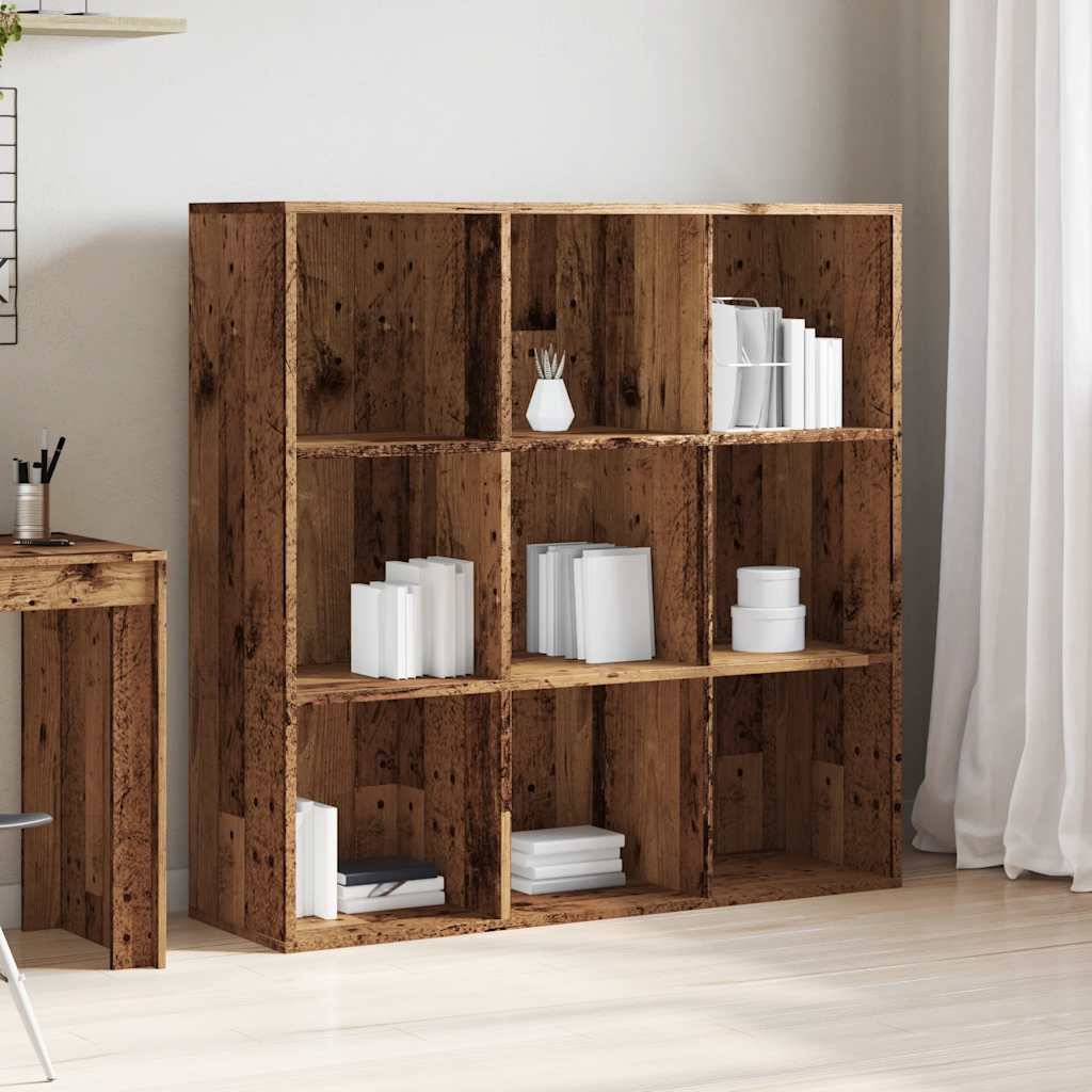vidaXL Regał, stare drewno, 98x29x97,5 cm, materiał drewnopochodny