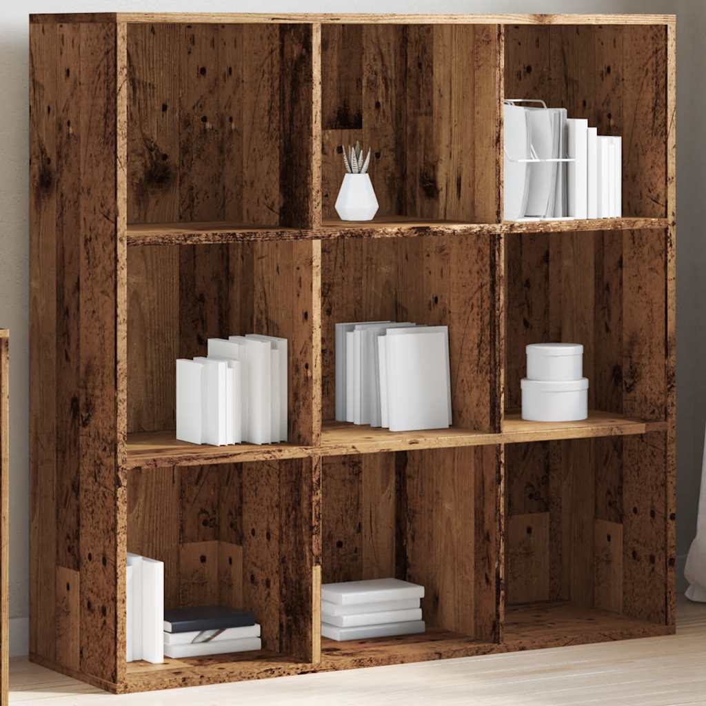 vidaXL Regał, stare drewno, 98x29x97,5 cm, materiał drewnopochodny