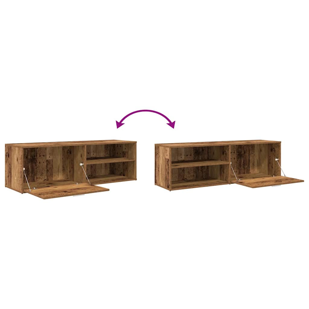 vidaXL Szafka pod TV, stare drewno, 120x34x37 cm