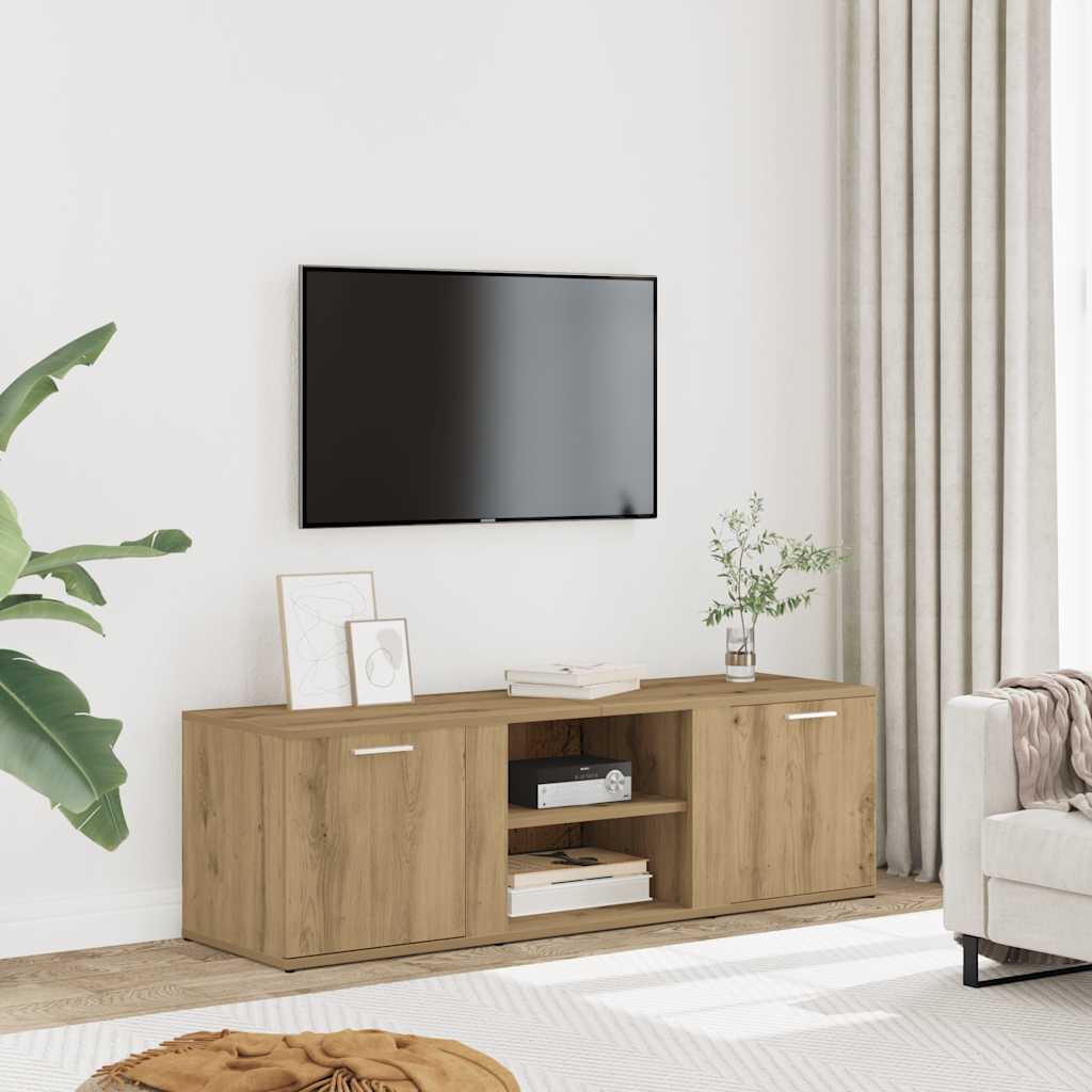 vidaXL Szafka pod TV, dąb artisan, 120x34x37 cm