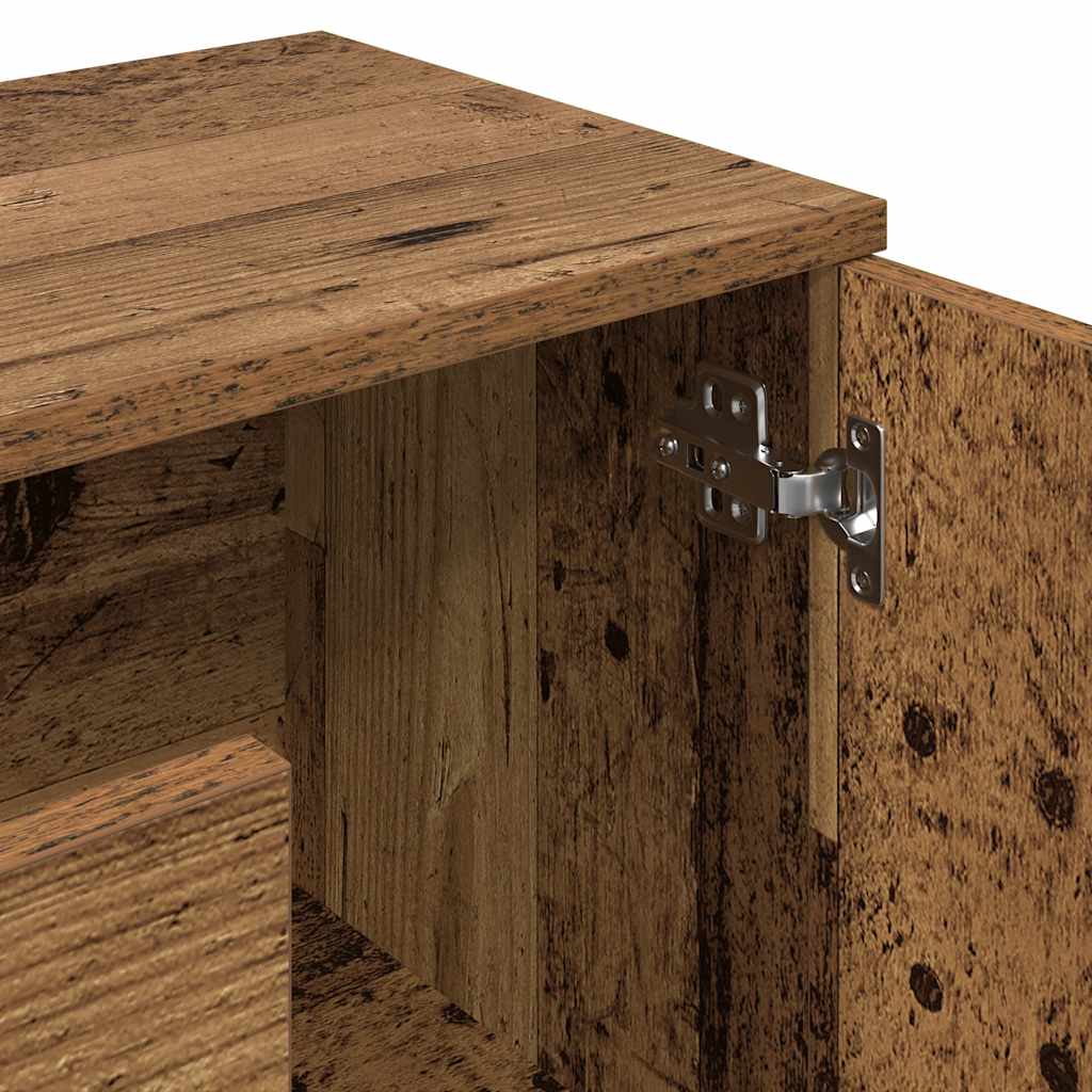 vidaXL Szafka, stare drewno, 90x29,5x65 cm, materiał drewnopochodny