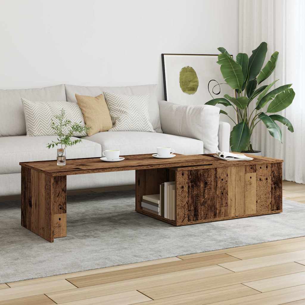 vidaXL Stolik kawowy, stare drewno, 150x50x35 cm