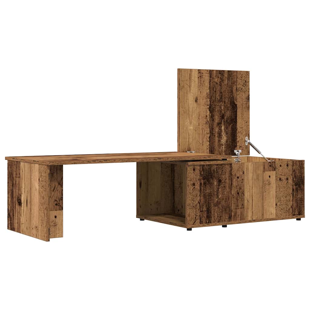 vidaXL Stolik kawowy, stare drewno, 150x50x35 cm