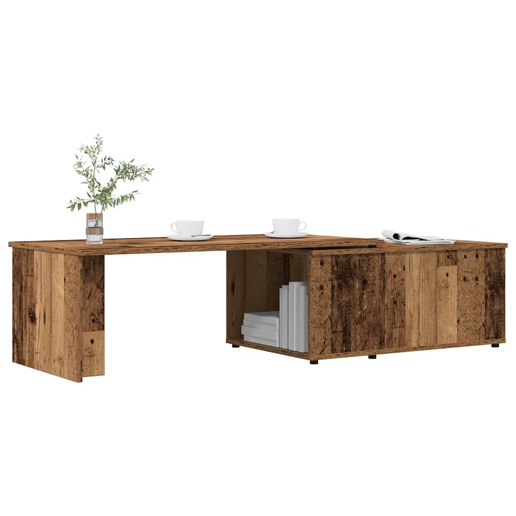 vidaXL Stolik kawowy, stare drewno, 150x50x35 cm