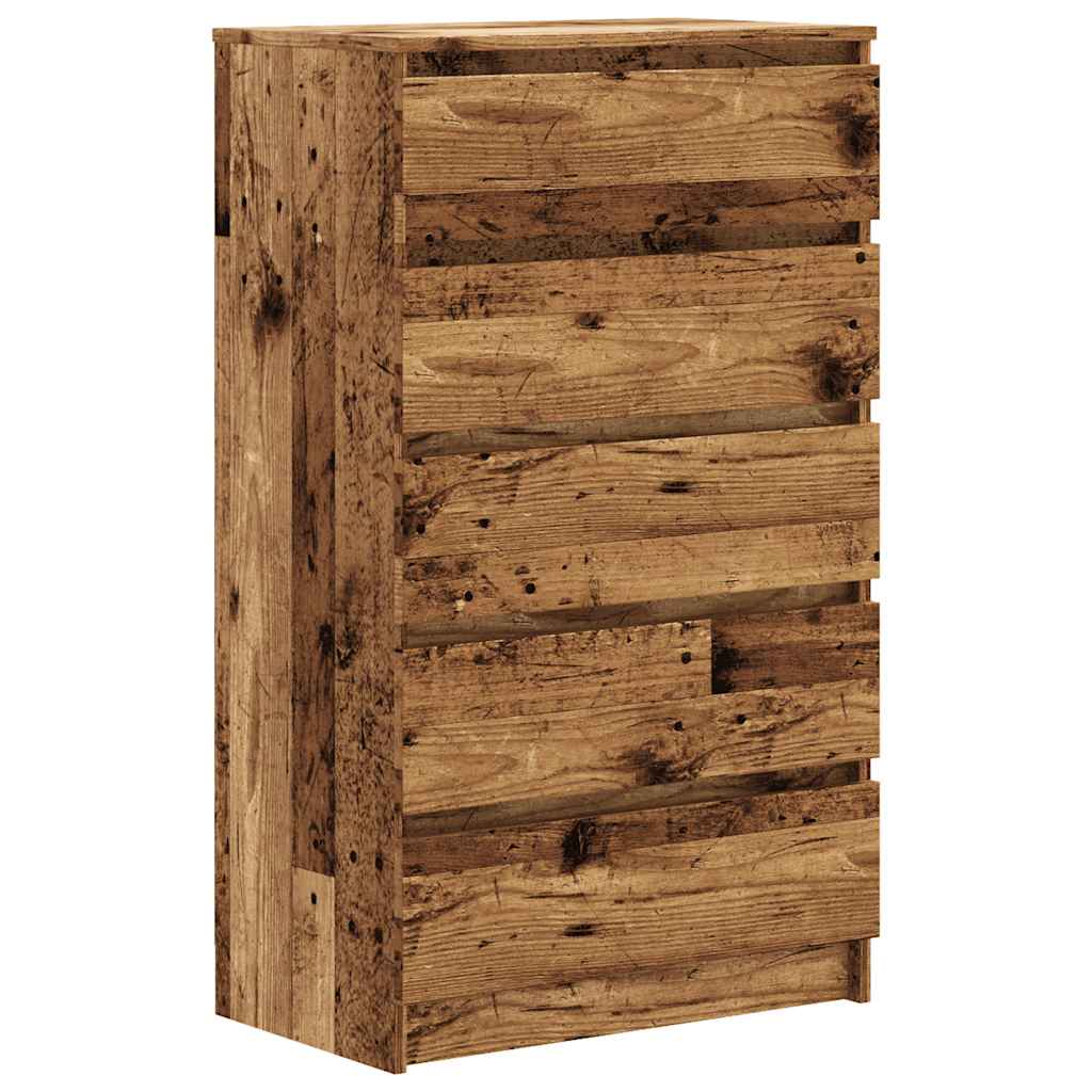 vidaXL Komoda, stare drewno, 60x36x103 cm, materiał drewnopochodny