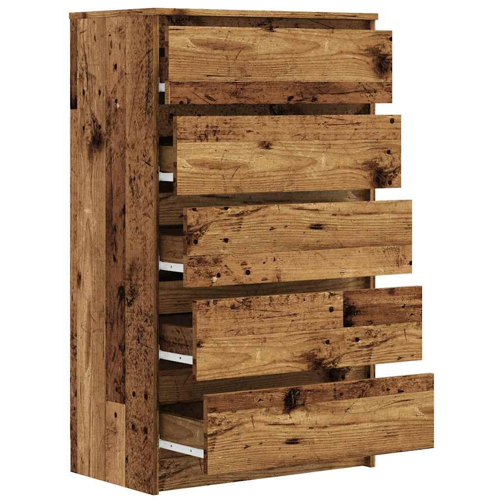 vidaXL Komoda, stare drewno, 60x36x103 cm, materiał drewnopochodny