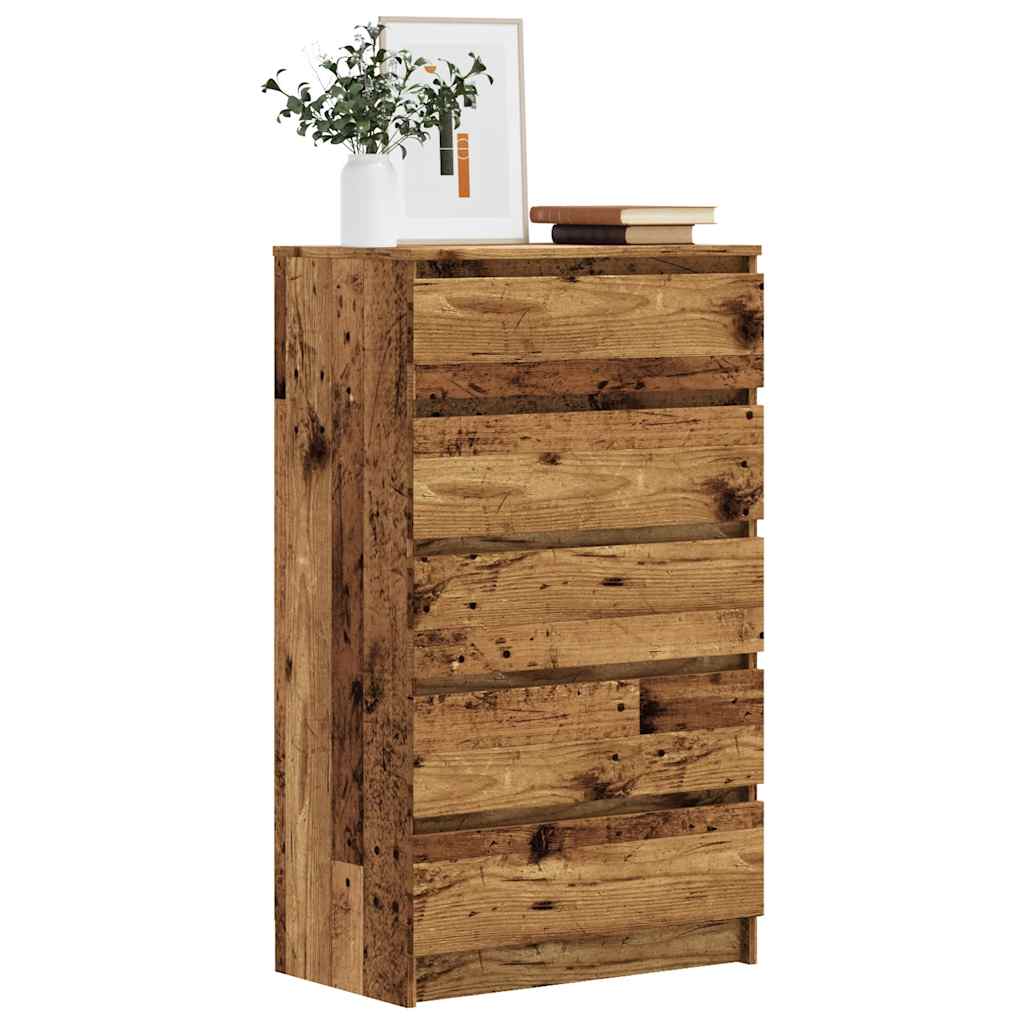 vidaXL Komoda, stare drewno, 60x36x103 cm, materiał drewnopochodny