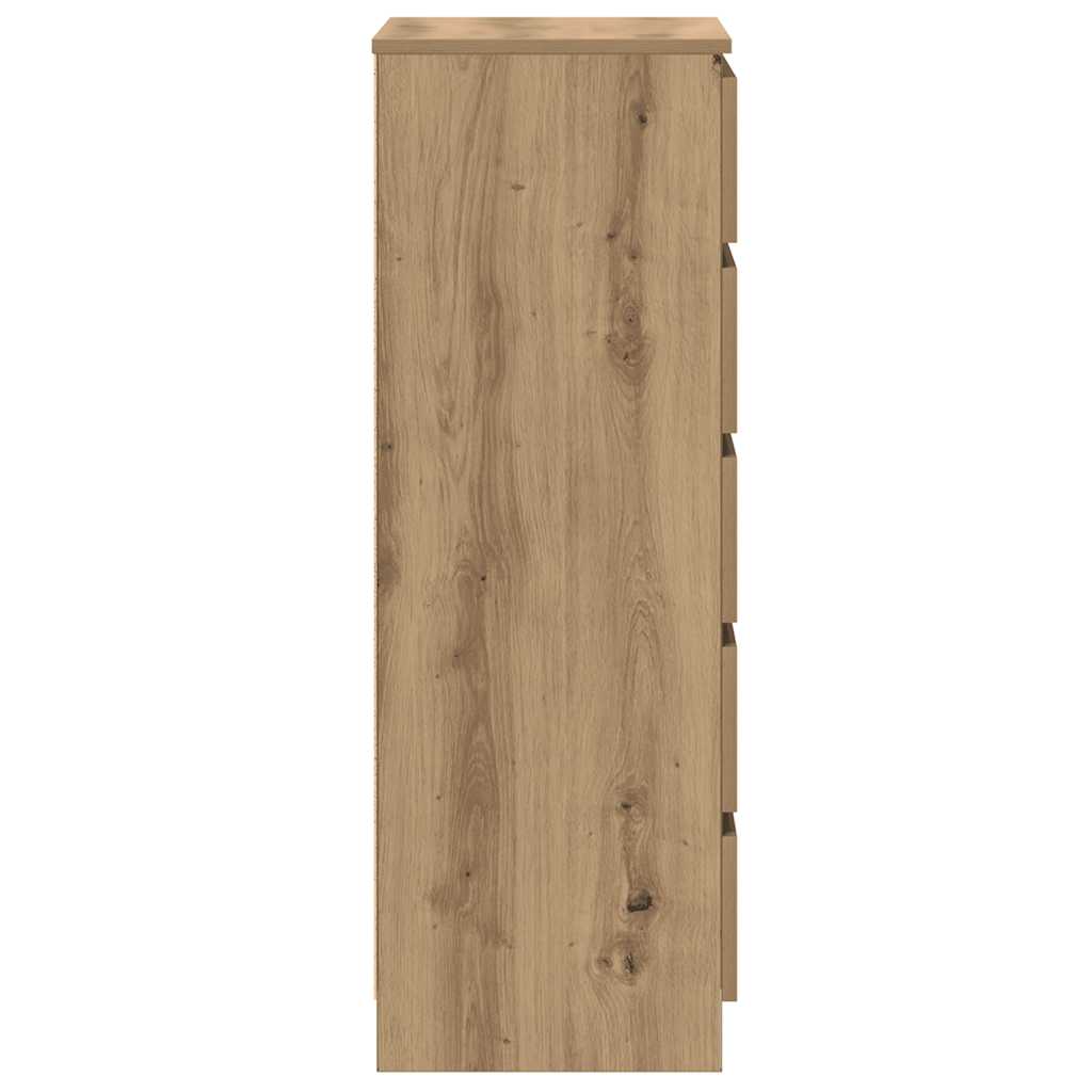 vidaXL Komoda, dąb artisan, 60x36x103 cm, materiał drewnopochodny