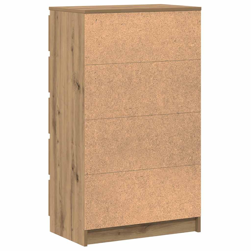 vidaXL Komoda, dąb artisan, 60x36x103 cm, materiał drewnopochodny