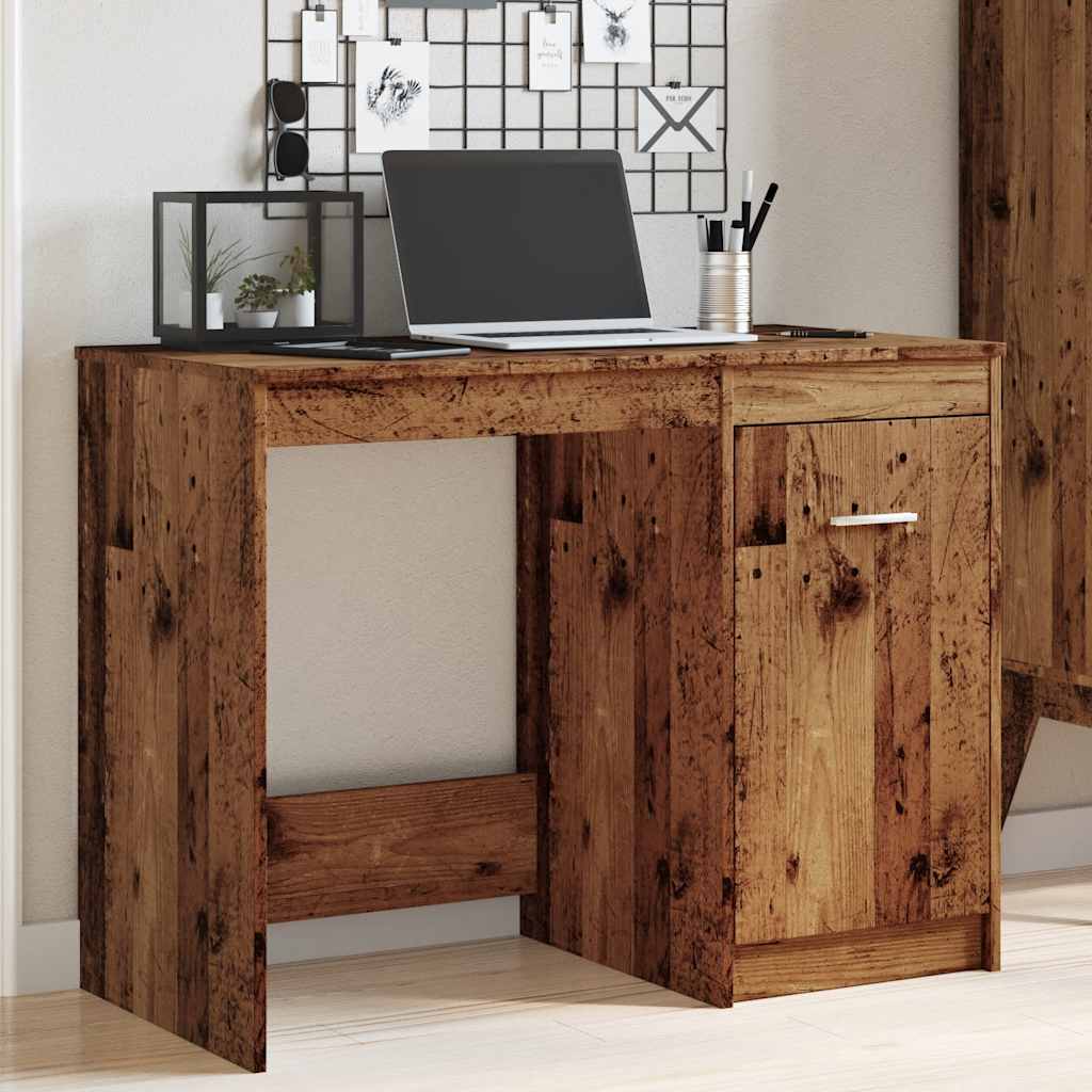 vidaXL Biurko, stare drewno, 100x50x76 cm, materiał drewnopochodny
