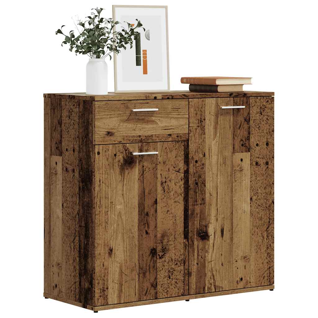 vidaXL Szafka, stare drewno, 80x36x75 cm, materiał drewnopochodny