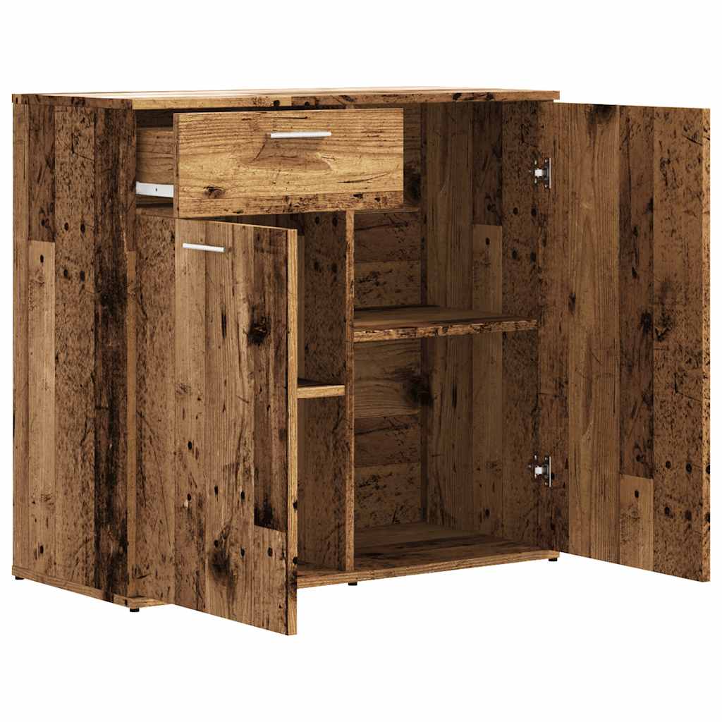 vidaXL Szafka, stare drewno, 80x36x75 cm, materiał drewnopochodny