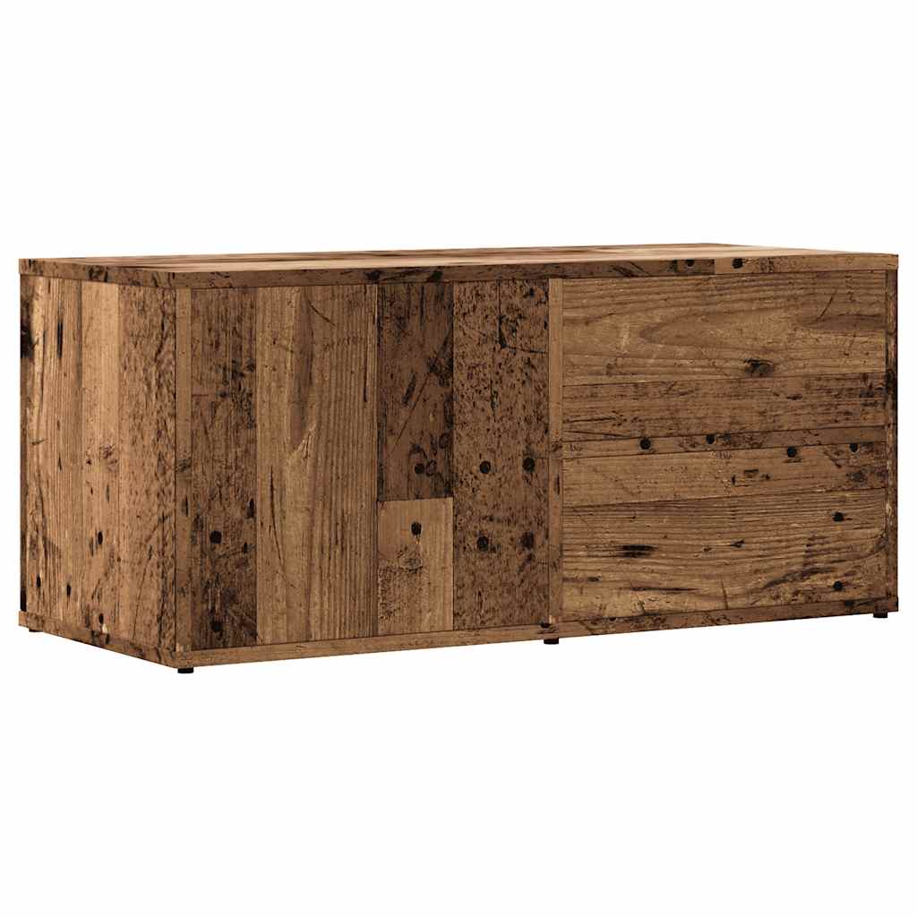vidaXL Szafka TV, stare drewno, 80x34x35,5 cm, materiał drewnopochodny