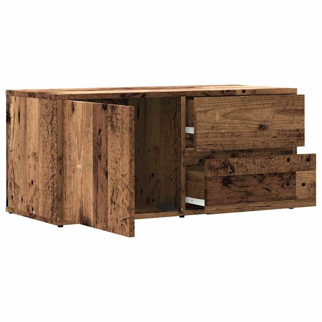 vidaXL Szafka TV, stare drewno, 80x34x35,5 cm, materiał drewnopochodny