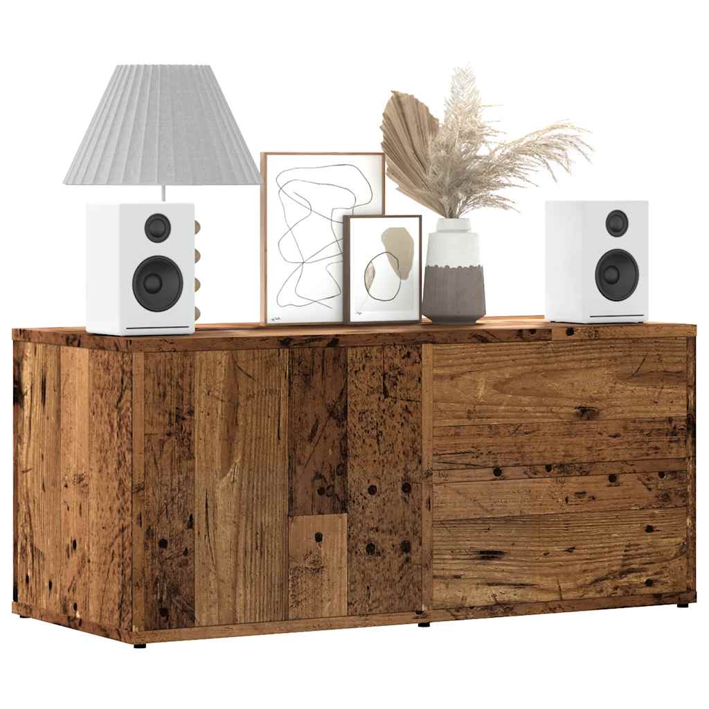 vidaXL Szafka TV, stare drewno, 80x34x35,5 cm, materiał drewnopochodny
