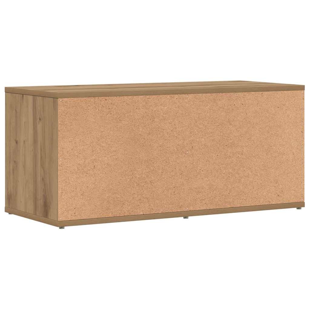 vidaXL Szafka TV, dąb artisan, 80x34x35,5 cm, materiał drewnopochodny