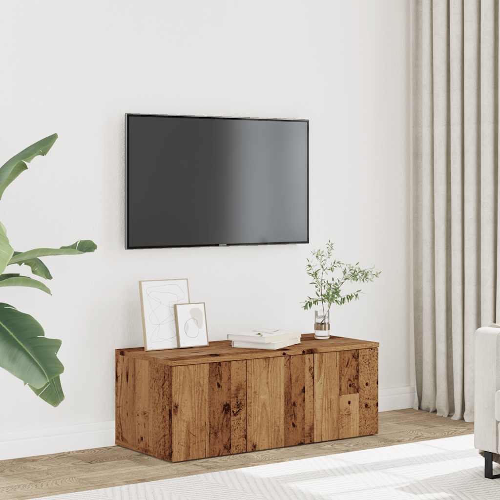 vidaXL Szafka pod TV, stare drewno, 80x34x30 cm