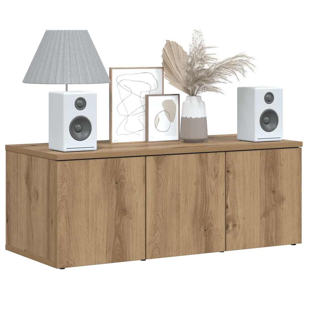 vidaXL Szafka pod TV, dąb artisan, 80x34x30 cm