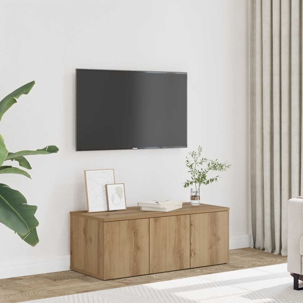 vidaXL Szafka pod TV, dąb artisan, 80x34x30 cm